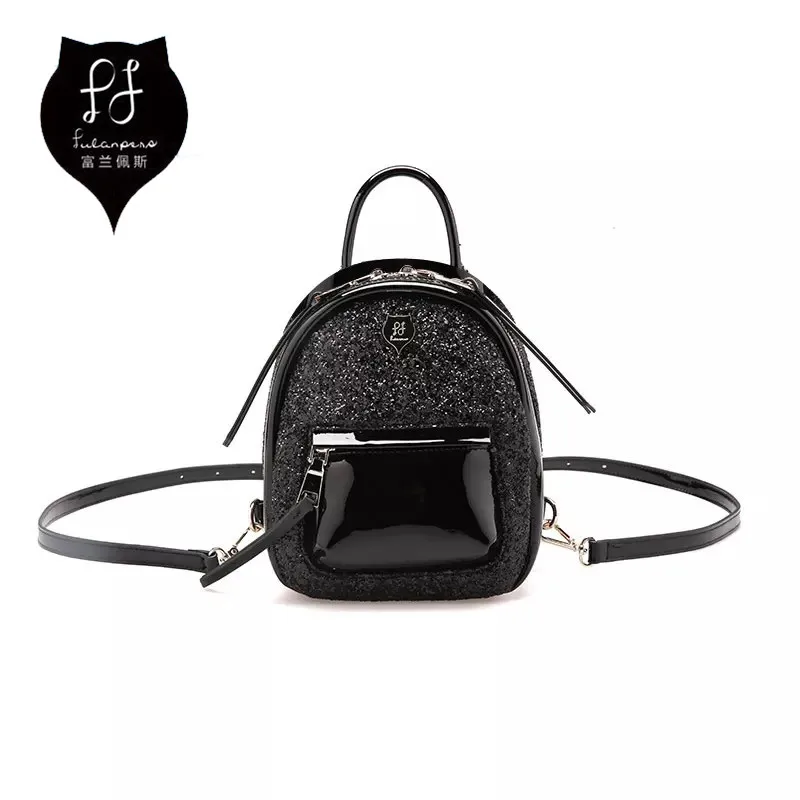

Original Designer Backpack With Sequins 2018 Black Fashion School Backpacks For Teenagers Cute Backpack Leder Female Backpacks