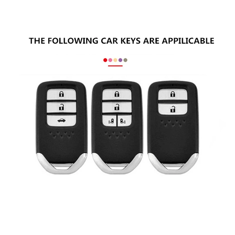 Чехол для ключей из углеродного волокна силикагеля для Honda Civic Accord EX EXL Crv Crz Hrv автомобильный чехол для ключей брелок для ключей