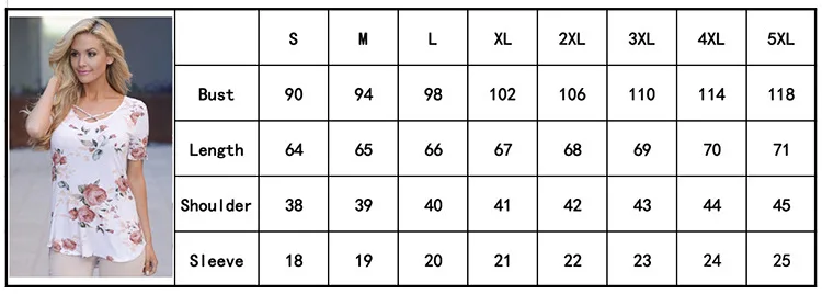 الأزهار طباعة قصيرة الأكمام المرأة تي شيرت 2019 الصيف عارضة عبر الخامس الرقبة كبيرة الحجم قمم المحملات الإناث فضفاض 5XL زائد حجم تي شيرت