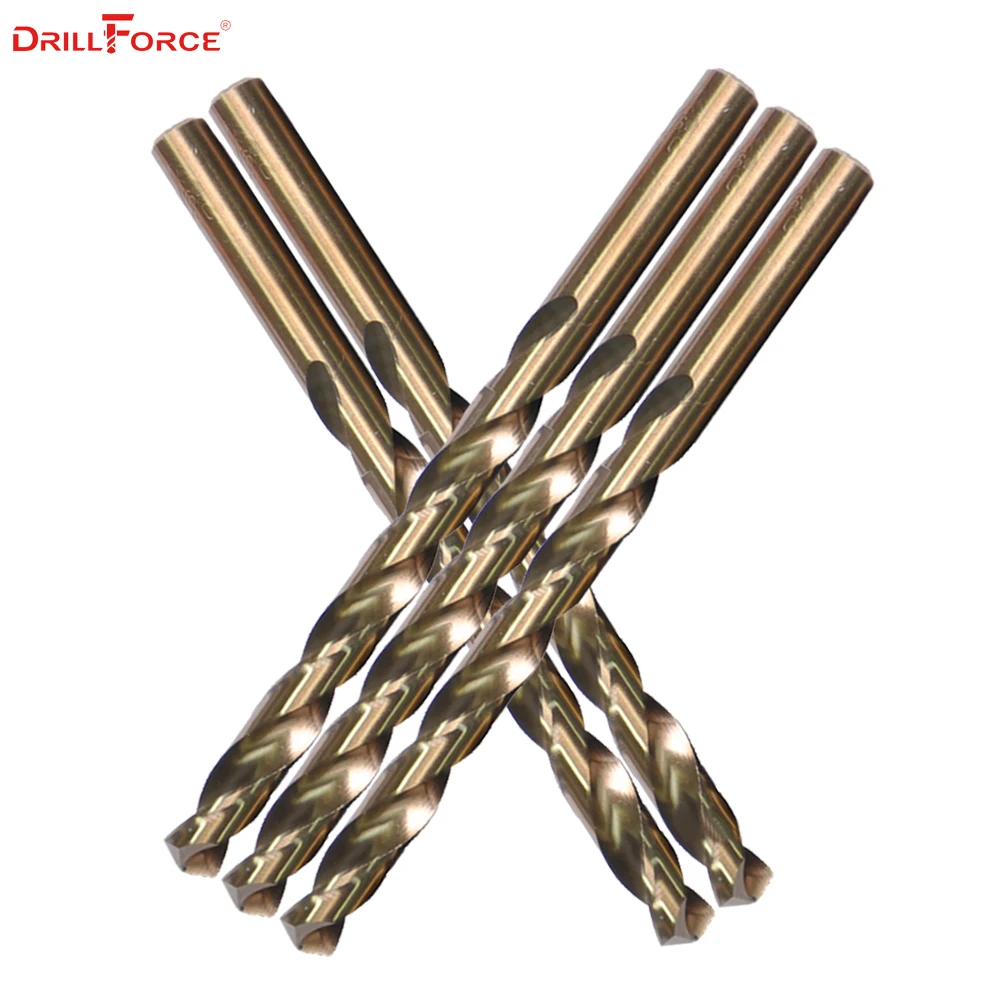 En Ligne 5 pcs 7mm 13mm M35 HSS CO Cobalt Forets HSS Torsion Foret pour acier inoxydable (7 7. 5 8 8.5 9 10 10.5 11 11.5 12 12.5 13mm)