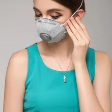 PM2.5 респираторная Пылезащитная маска серого цвета с прозрачной крышкой Углеродный фильтр для маски пыль дым защита для лица маска 5 шт./пакет