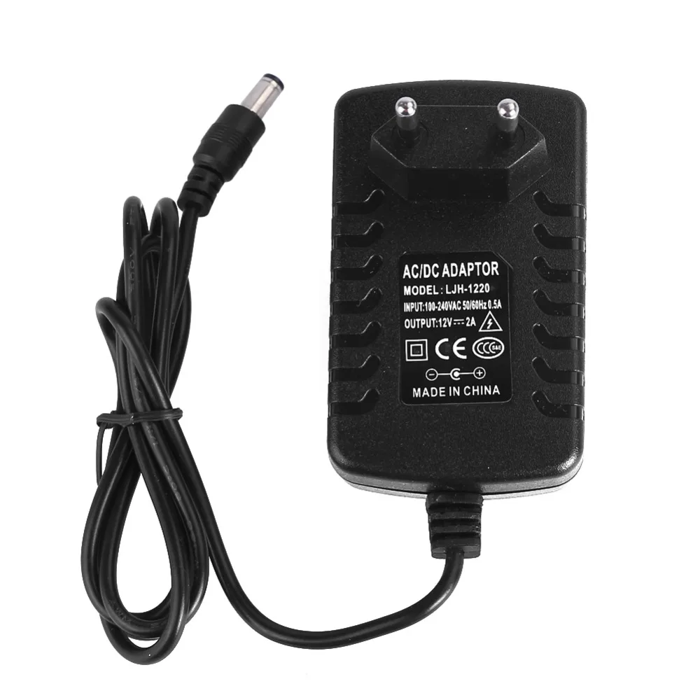 Адаптер питания DC12V 2A 110 В 220 зарядное устройство для светодиодных лент 3528