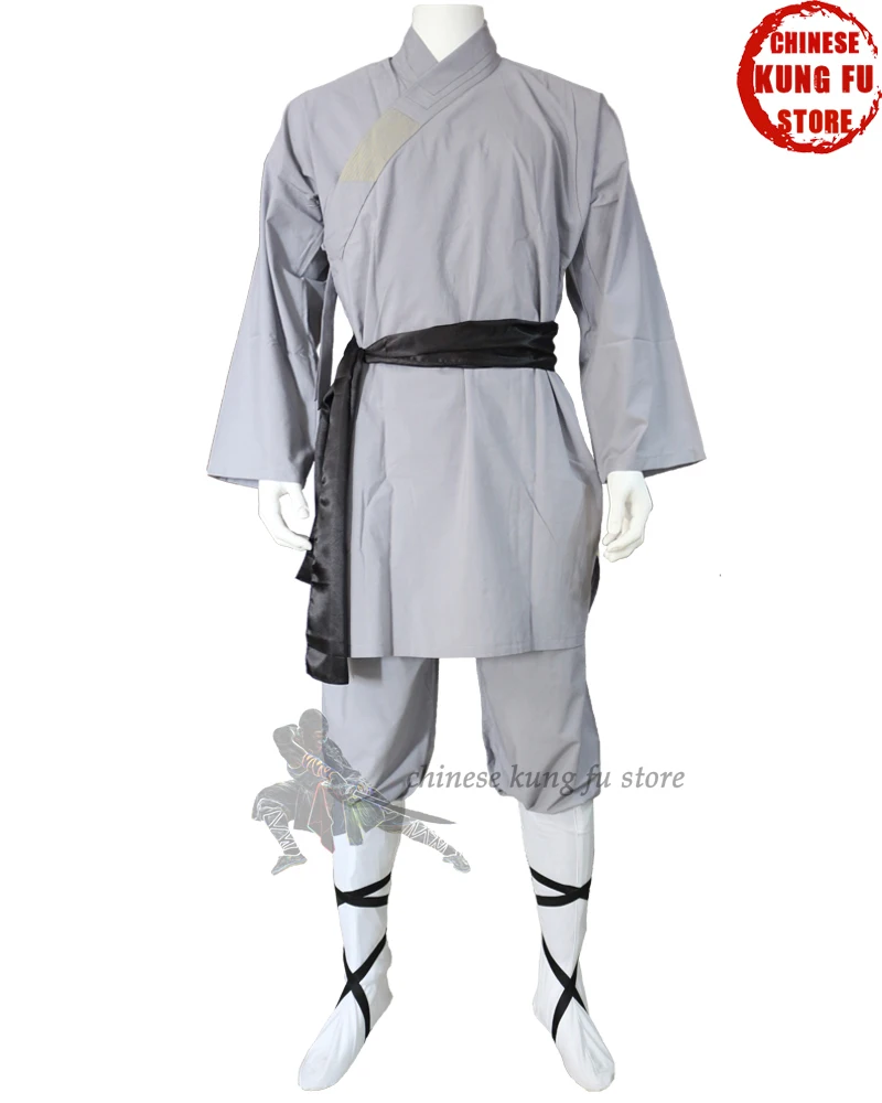 Buy Kids Adults Popular Gray Cotton Shaolin Uniform
