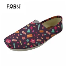 FORUDESIGNS/повседневная обувь на плоской подошве для женщин; модель года; модная парусиновая легкая обувь для девочек; женские лоферы