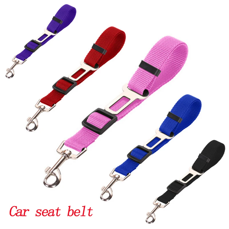 Adjustable Cat Dog Car Safety Belt Nylon Pets Puppy Seat Lead Leash