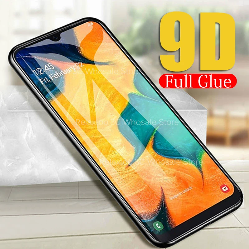 

9D Full Glue Protective Glass For Samsung A40 A70 A30 A50 Tempered Glas on the For Galaxy A 50 30 40 70 50a 40a 70a safety Film
