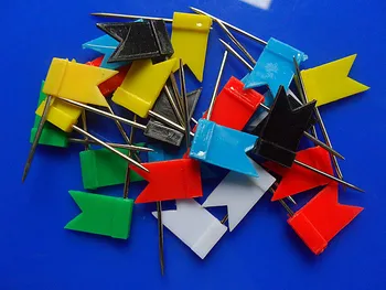 

2000pcs Flag Push Pins Nail Thumb Tack Cork Board Map Drawing Pins For Home Office School Stationery Supplies 5 Colours Random