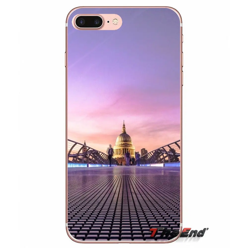 Для iPhone X 4 4S 5 5S 5C SE 6 S 7 8 плюс samsung Galaxy J1 J3 J5 J7 A3 A5 2016 2017 Лондон пейзажи Биг Бен мягкий