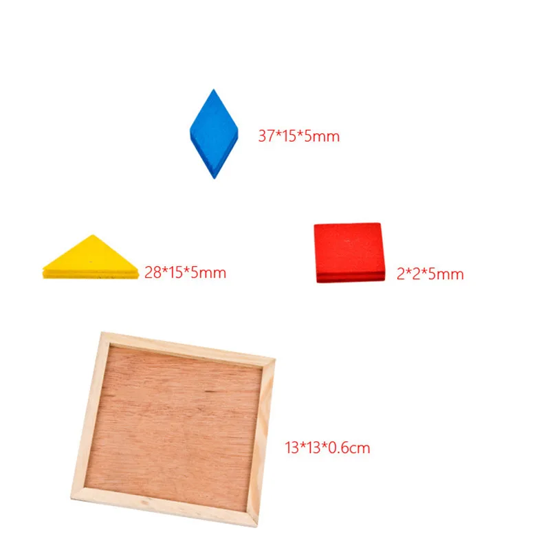 Деревянная головоломка Tangram, головоломка, игрушки, Геометрическая доска, дерево, воображение, интеллектуальная развивающая детская игрушка