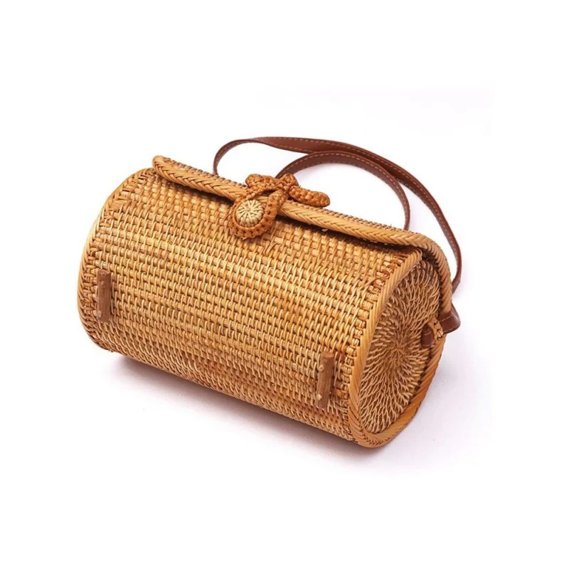 Многоцелевая женская соломенная сумка для хранения пляжные бамбуковые Наплечные сумки Органайзер для косметики косметика сумки из ротанга - Цвет: 11