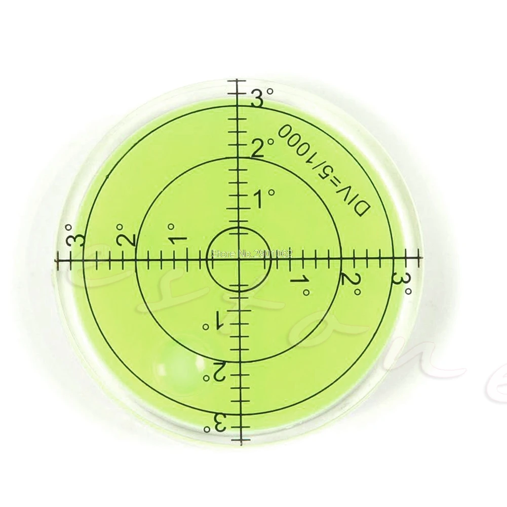 

60mm*12mm PMMA Spirit Bubble Degree Mark Surface Level Round For Measuring Tool