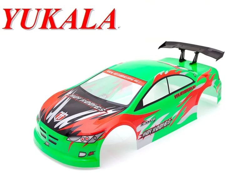 

YUKALA 1/10 RC Car PVC painted body shell 1/10 Body Shell 190mm Green S010G