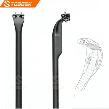 

TOSEEK New Full Carbon fiber Bike seatpost MTB Road Mountain bicycle seat post tube 27.2 /31.6*400mm offest 50mm 3K matte/gloss
