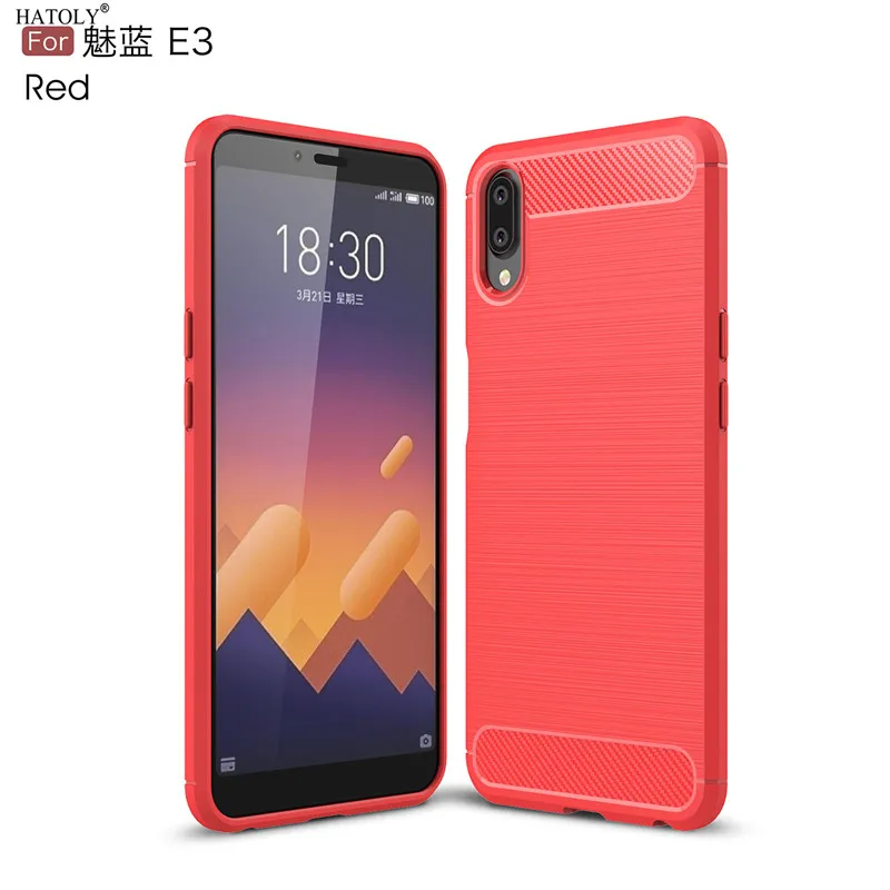 Чехол HATOLY для Meizu E3 мягкий резиновый чехол из углеродного волокна Meilan чехлы