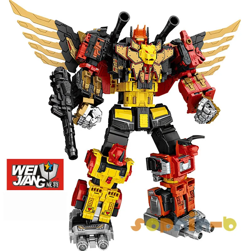 

Transformed Wei Jiang Predaking War Eagle Sabertooth Rhino Sharp Blade Steel Claw Figure Devastator