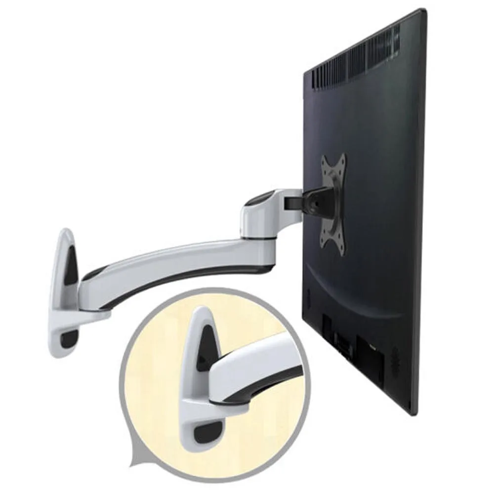 

HONGHUA 15"-27" LCD LED Monitor Holder Rotary Revolving TV Wall Mount Monitor Holder Ergonomical Arm Max.Load 0-8kgs