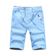 Шорты мужские летние повседневные эластичный пояс пять Шорты, мода дикого хлопка свободный крой, повседневный пляжный Шорты