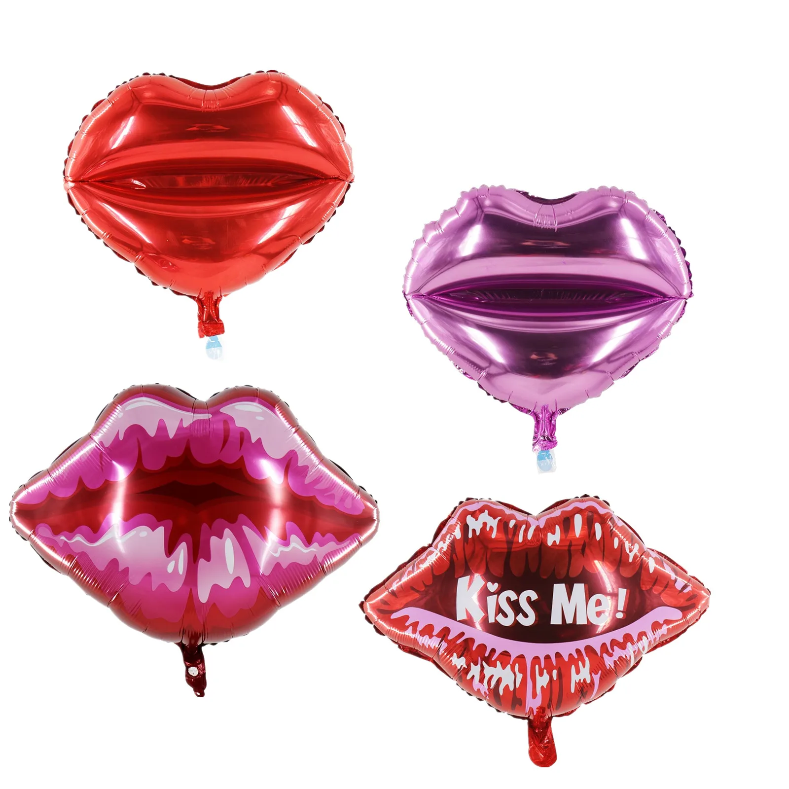 Wedding Party Large Size Sexy Red Lips Aluminum Foil Balloon Background