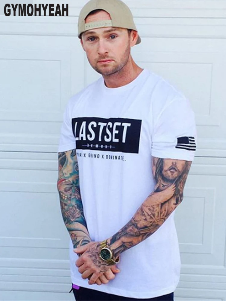 

New muscle Mens gyms t shirt Fitness Bodybuilding Cotton T Shirts Crossfit workout Short Sleeve fitness mens Tees Tops clothes