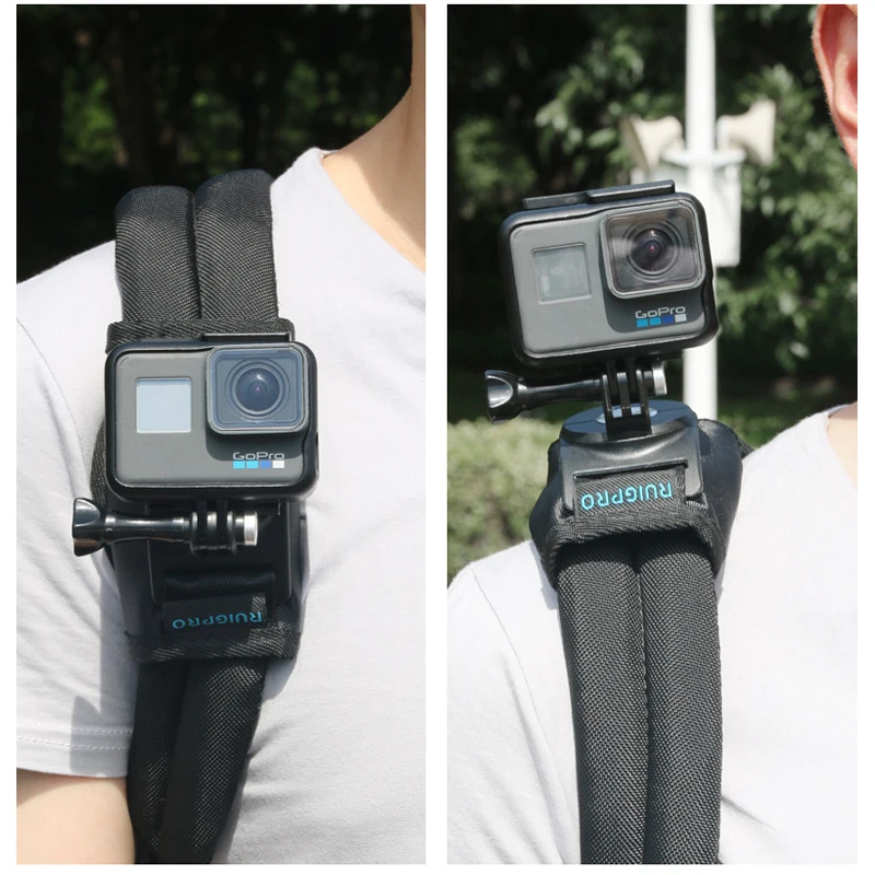 Backpack Clip Strap Mount 360 Rotating Quick Release Shoulder Arm Belt For Gopro Hero 6 5 4 3+ SJCAM Camera Accessories (5)