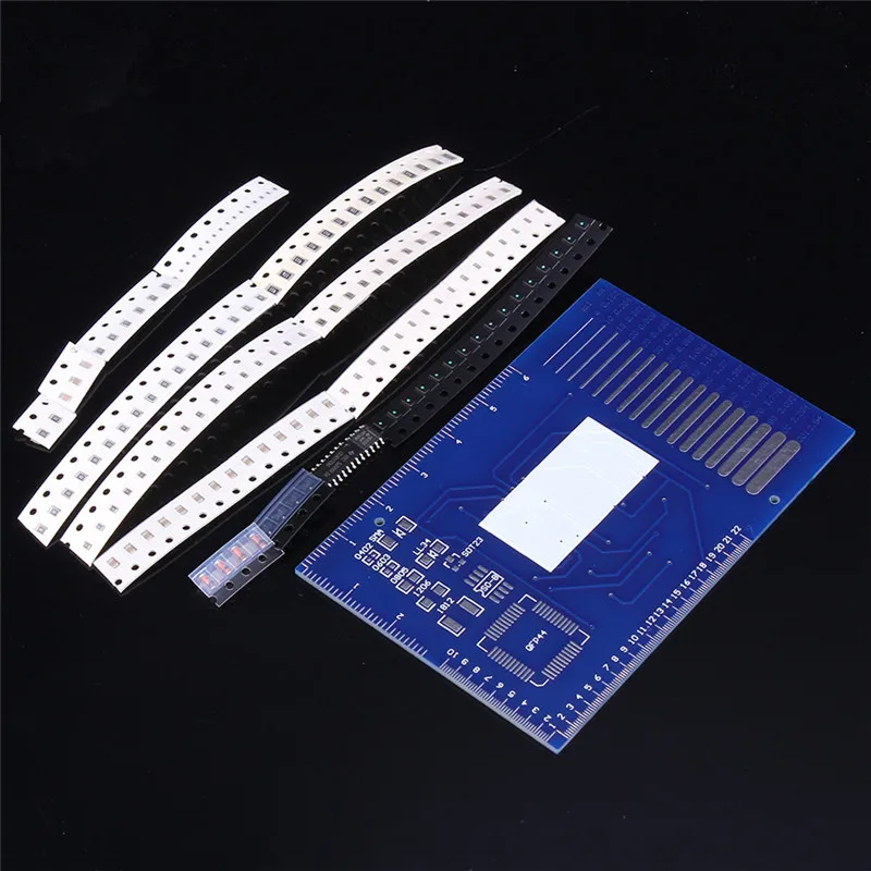 CD4017 вращающийся светодиодный SMD NE555 паяльная доска практика DIY Kit Fanny Skill обучение электронный костюм