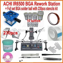ACHI IR6500 паяльная станция Материнская плата ремонт машины+ 10 шт. припоя BGA+ 230 шт. 90 мм BGA трафареты+ 19 подарки