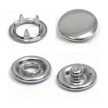 

Wholesale 240sets/lot 8/10/12mm metal brass prong snap buttons 4 part cap buttons fastener silver nickle FP-012
