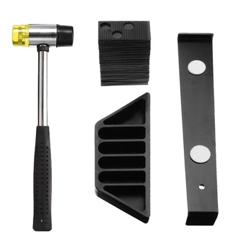 

Home Wood Floor Installation Hand Tool Set Wood Laminate Flooring Tools with Pull Bar + Tapping Block Accessories Kit