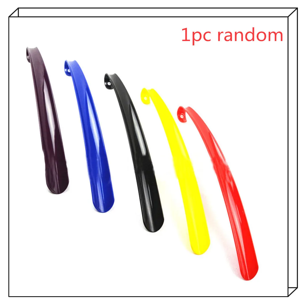1pc Extra Long Plastic Shoe Horn Brace Remover Disability Mobility Aid Flexible Stick Support Color Random