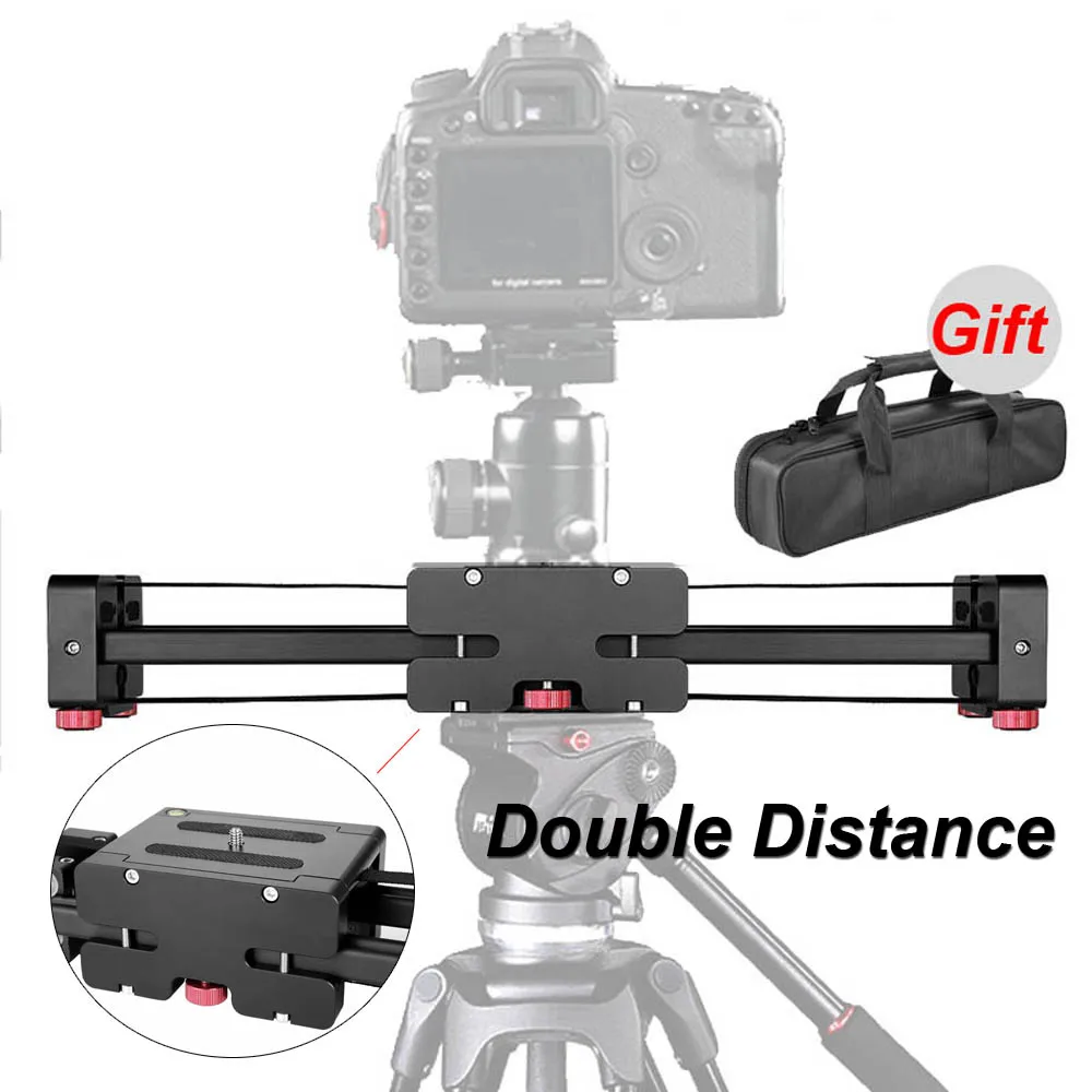 Новая Профессиональная Регулируемая DSLR камера видео тележка 50 см двойное расстояние для Canon Nikon sony камера DV Долли стабилизатор - изображение