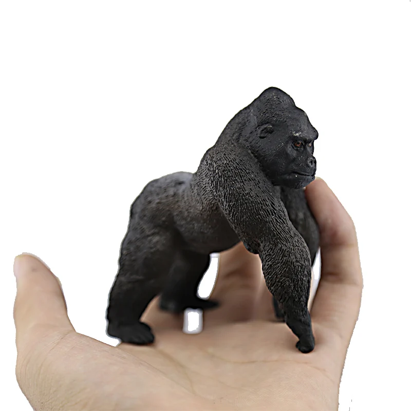 Средний Silverback модель гориллы моделирование животные детские игрушки детские развивающие реквизиты ПВХ коллекционные игрушки рождественские подарки