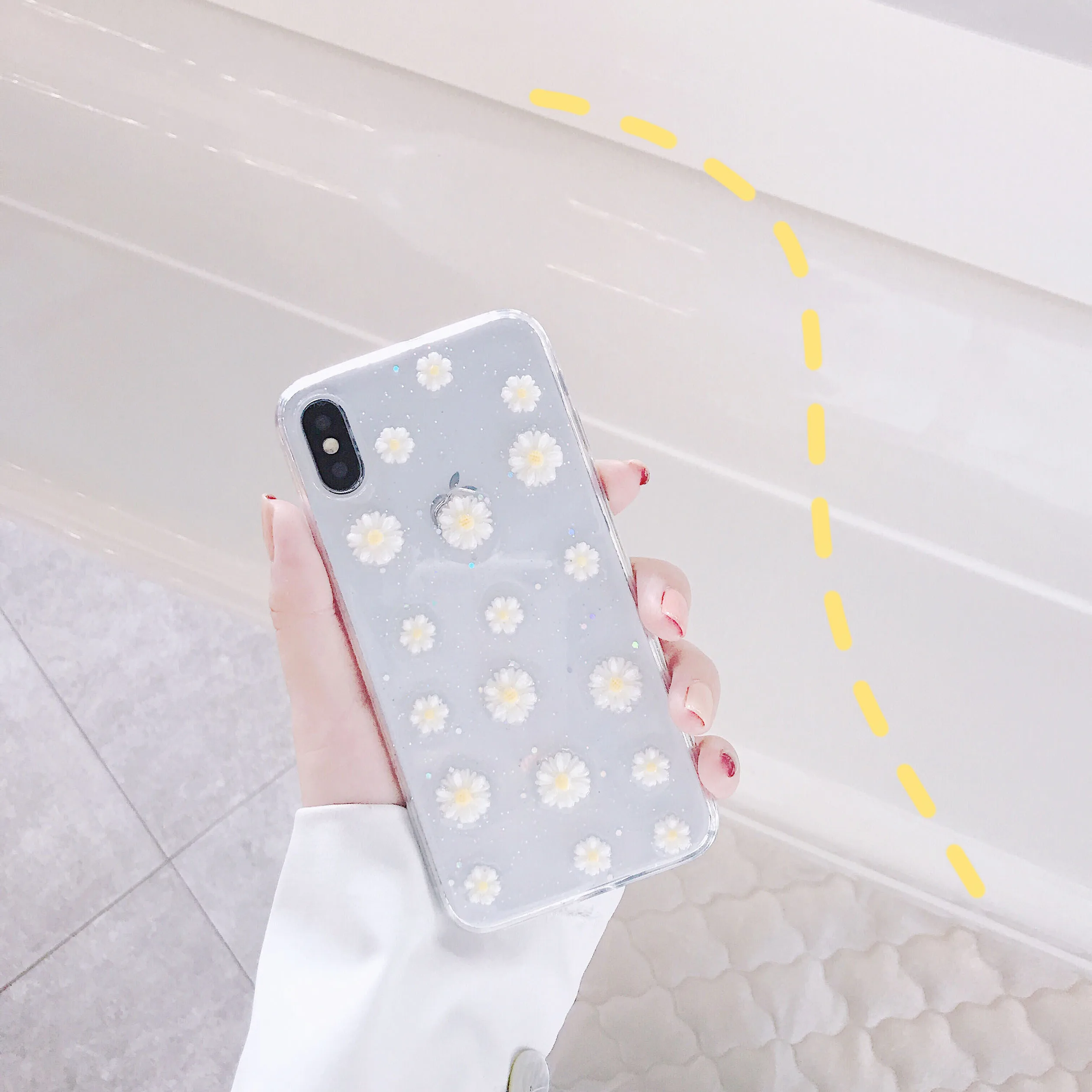 Чехол для телефона PEIPENG Real Daisy Flower чехол iPhone 7 8 6 6s Plus мягкая задняя крышка из ТПУ