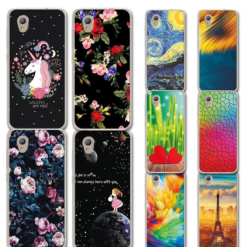 

Cute Little Horse Phone Case For Alcatel 1 5033D 5033A 5033Y 5033X Novelty Flowers Painted TPU Case Cover For Alcatel 1 5033D 5"