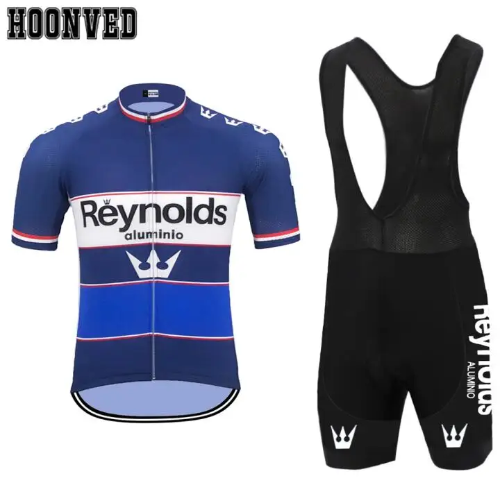 Новая команда Pro racing Man Ретро blue Reynolds велосипедная футболка с коротким рукавом Mtb велосипед свитер одежда ciclismo hombre - Цвет: blue