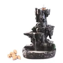 Горная струя водопад дым обратного потока благовония горелки Ароматерапия печь для домашнего декора