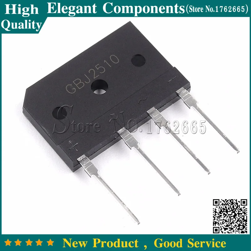 2 шт./лот GBJ2510 25A 1000 В диодный мост выпрямитель Новый|rectifier bridge|rectifier diode bridgerectifier bridge
