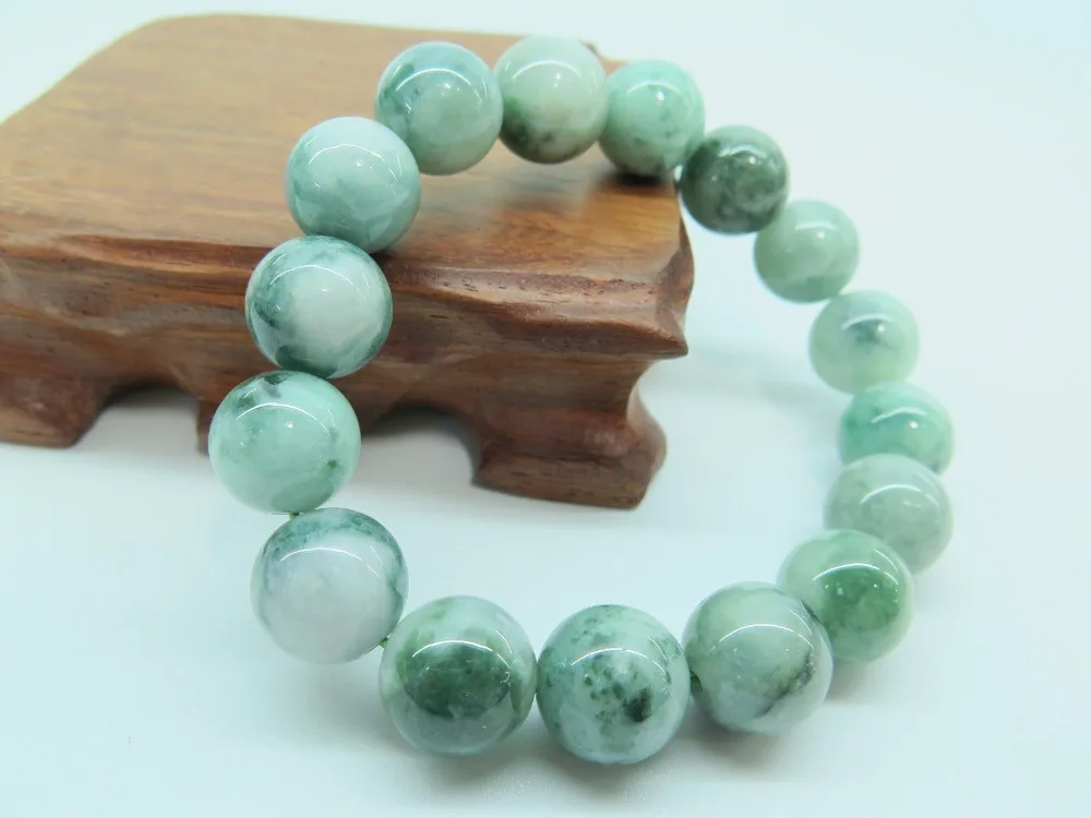 

1121 Chinese A Grade Natural Jade/Jadeite Men&Women Bless Beads Bracelet