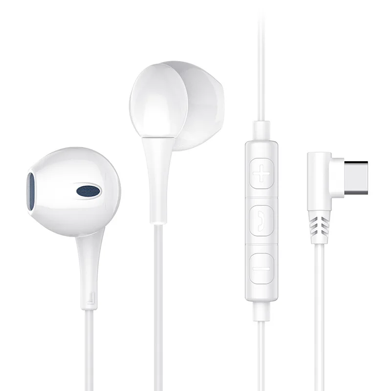 

Langsdom 2019 TYPE-C plug Earphone E5T Voice control portable Wired TYPE C generic HIFI earphones stereo earbuds with microphone