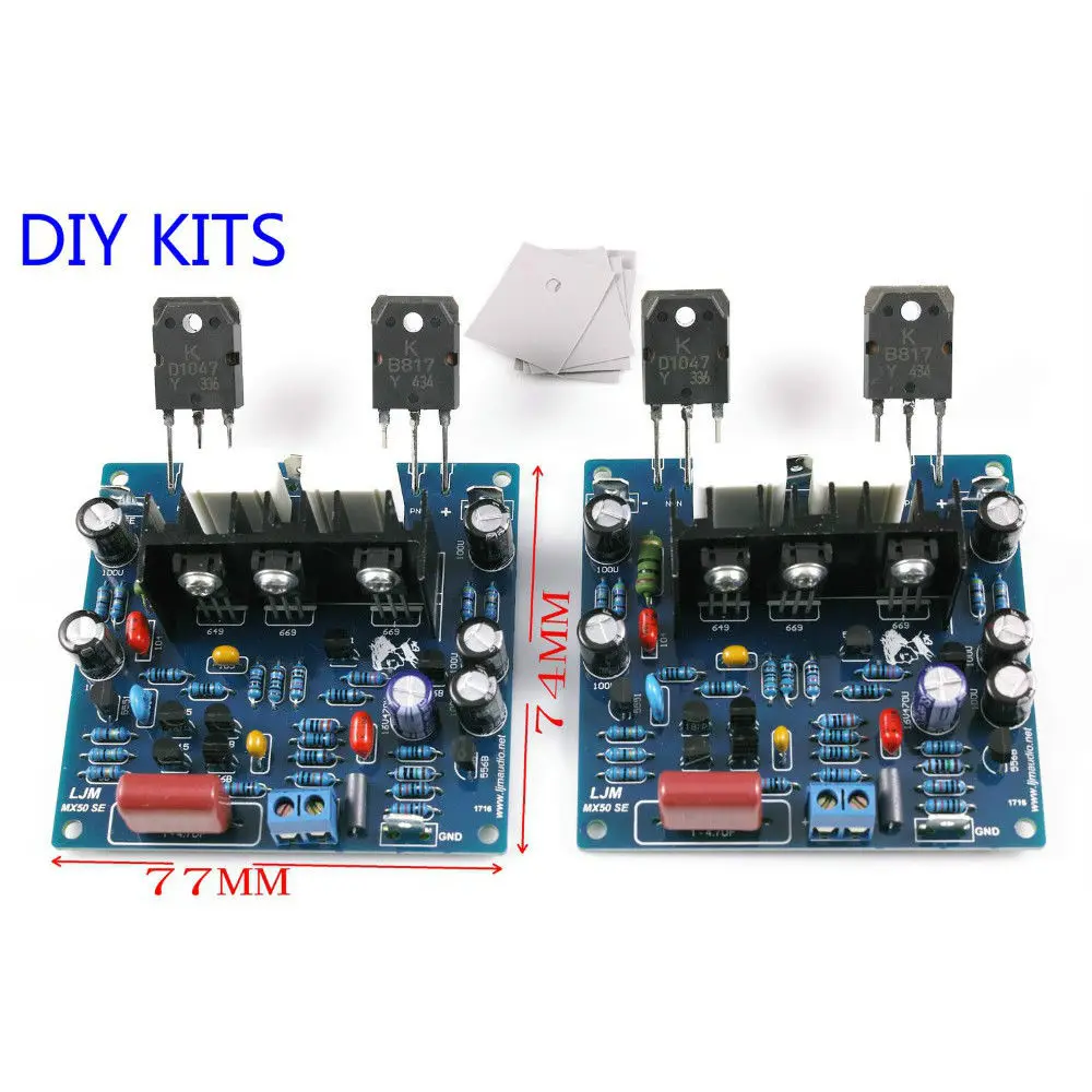 

2pcs DIY NEW MX50 SE 100WX2 Dual Channels Audio Power amplifiers Board