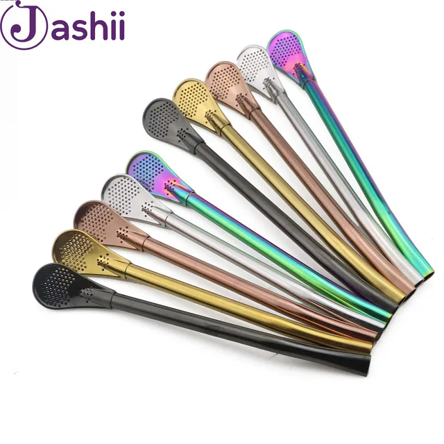 6pcs set straws gourd strainer eeasy to use cocktail shaker drinking