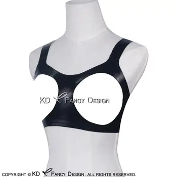 

Black Sexy Latex Bra Open Bust Rubber Bra Lingerie BRA-0004