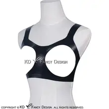 

Black Sexy Latex Bra Open Bust Rubber Lingerie Tops 0004
