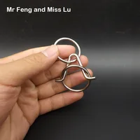 Ring and Ring Mini Metal Puzzle Model Solution Brian Teaser Gadget Intelligence Game Toys Kids Gifts 1