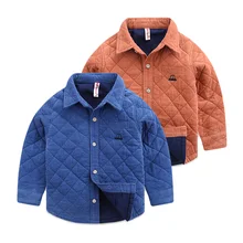 Boy children ling qiu dong cotton shirt, 2016 new children’s clothing baby corduroy jacket England shirt