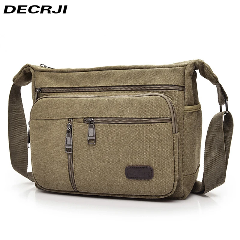 DECRJI, холщовая мужская сумка-мессенджер, большая вместительность, для путешествий, Bolsa Masculina, повседневная мужская сумка через плечо, высокое качество, сумка на плечо