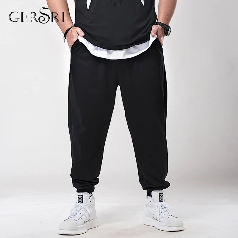 

Gersri Men Plus Size Pants Loose Elastic Pants Male Cotton Sweatpants Casual Pants Trousers Large Big Plus Size 5XL 6XL 7XL