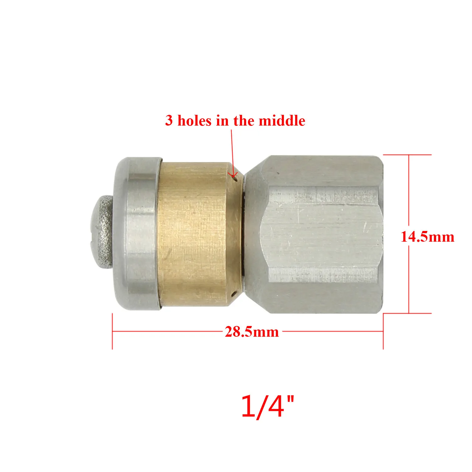 Ротационная канализация сопло очистки BSP 1/8 &quot1/4&quot 3/8 &quotМойка под давлением из