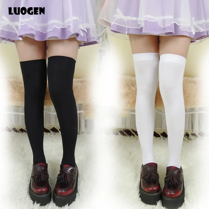 

Sexy & Cute Women Over Knee Thigh High Velvet Stocking Japan JK Uniform School Lolita Girl Over Knee Long Stocking
