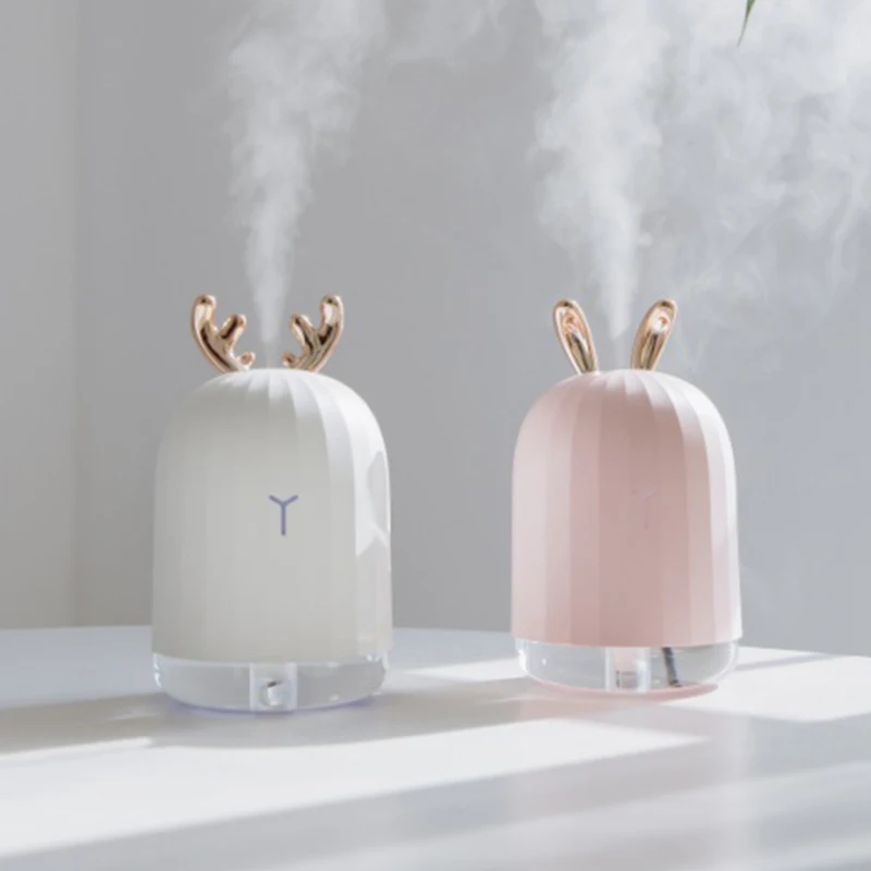 

New 220ML Ultrasonic Air Humidifier USB Aroma Essential Oil Diffuser For Home Car Fogger Mist Maker With LED Night Lamp