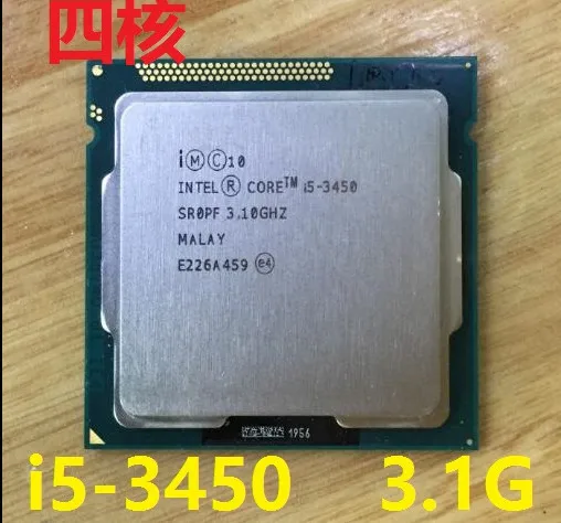 Lntel I5 3450 i5-3450 Процессор четырехъядерный 3,1 ГГц/L3 = 6 м/77 Вт Разъем LGA 1155 настольный процессор i5-3450(Рабочая